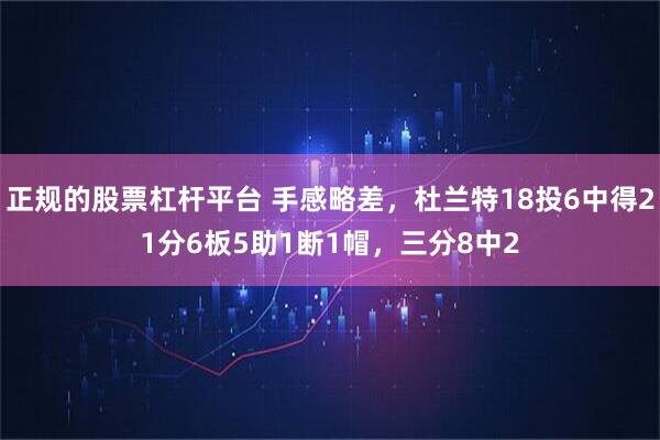 正规的股票杠杆平台 手感略差，杜兰特18投6中得21分6板5助1断1帽，三分8中2